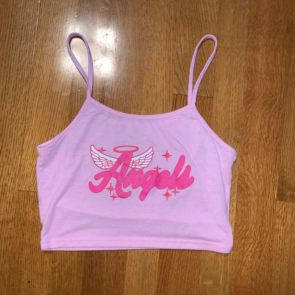 Shein Angel Cami Crop Top